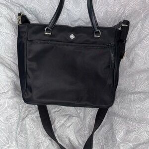 Kate Spade Black Tote/Crossbody with Silver Accents